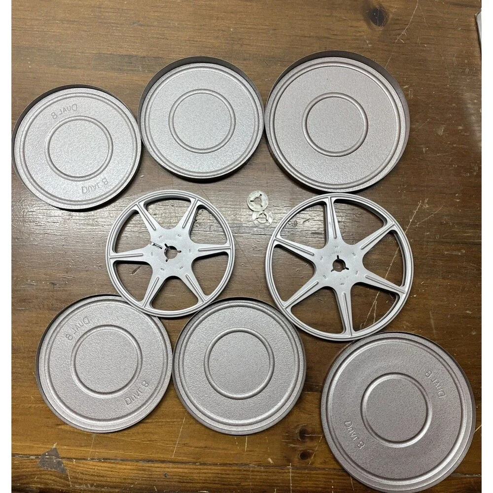 Lot Of 3 Scherer 8 mm (2)200 ft. (1)300 ft. Can And Reel Original Boxes -1 Reel